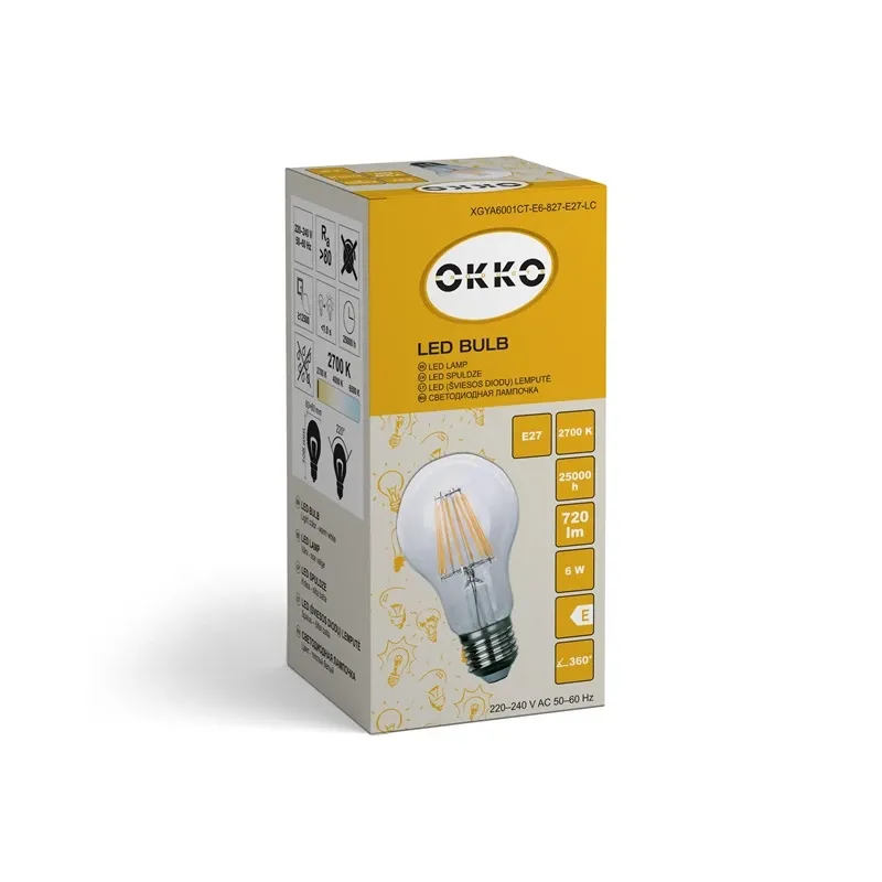 Spuldze Okko LED, A60, 2700 °K, E27, 6 W, 720 lm