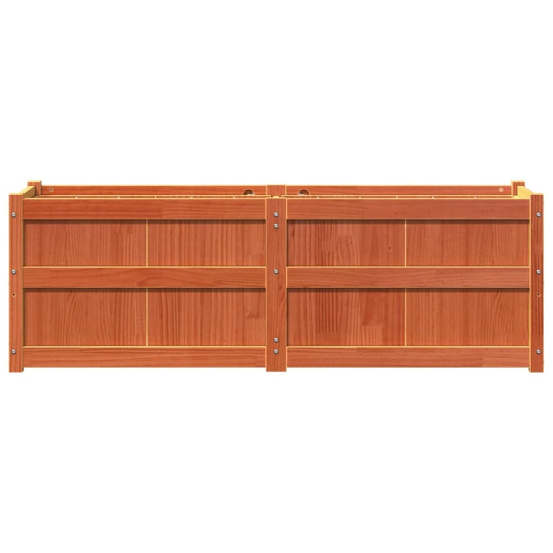 vidaXL dārza puķu kaste, vaska brūnas, 150x50x50 cm, priedes masīvkoks