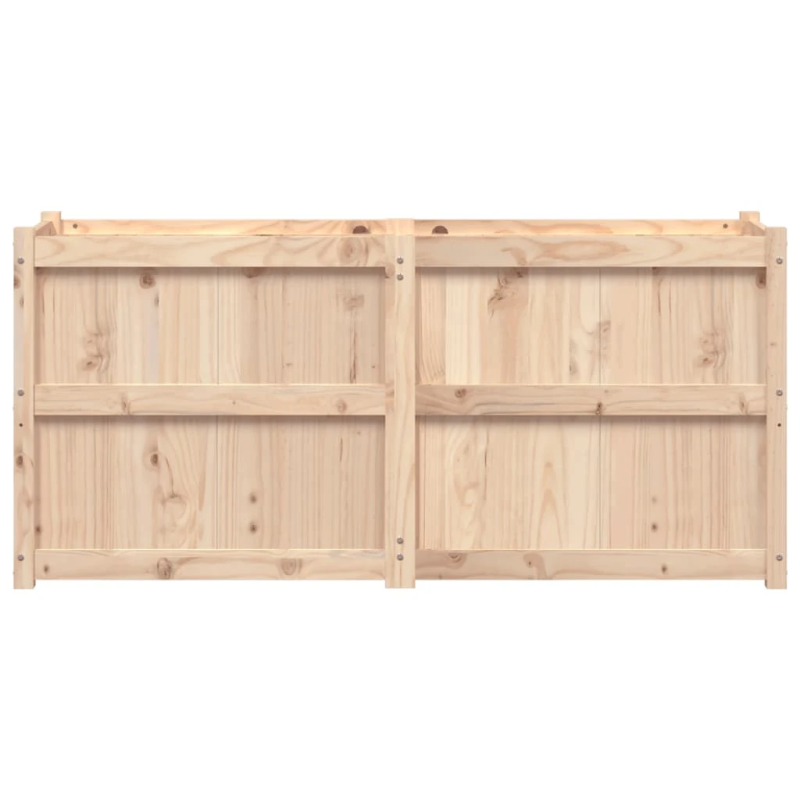 vidaXL dārza puķu kaste, 150x50x70 cm, priedes masīvkoks