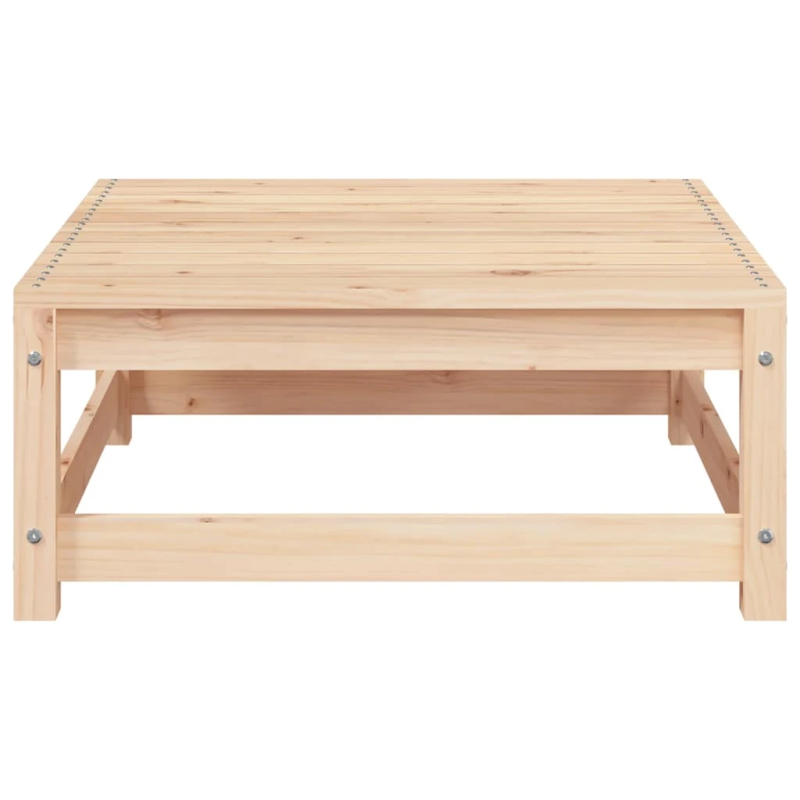 vidaXL dārza dīvāns ar kājsoliņu, priedes masīvkoks