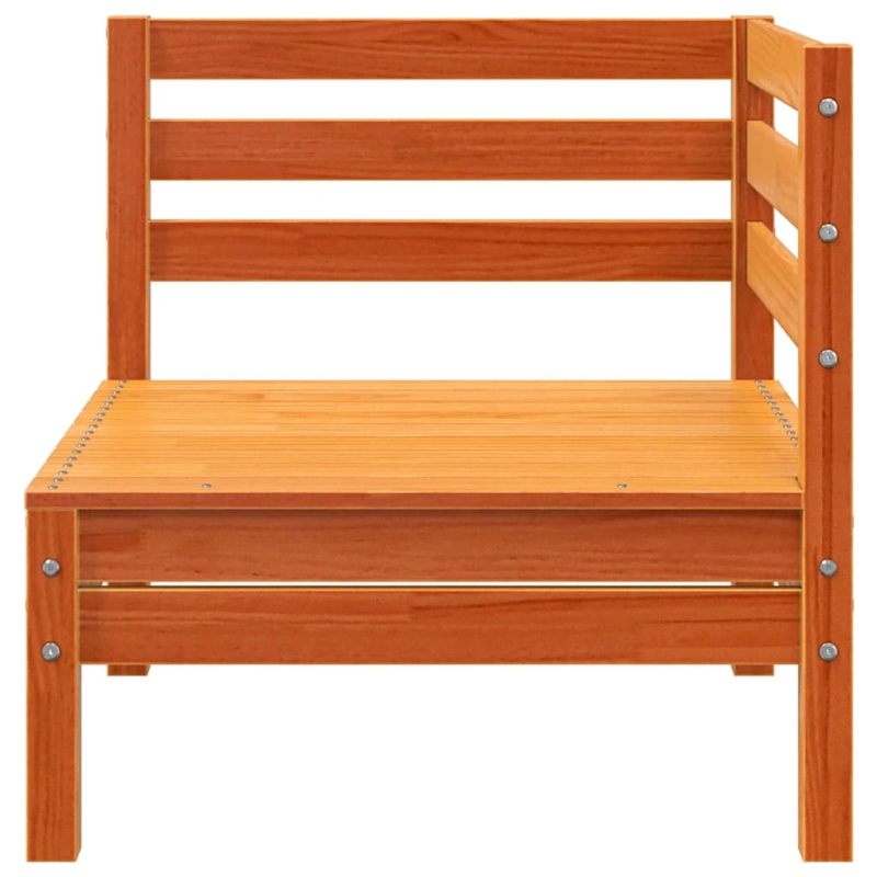 vidaXL dārza stūra dīvāns, vaska brūns, priedes masīvkoks