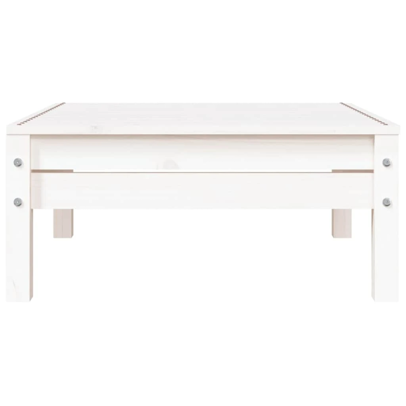 vidaXL trīsvietīgs dārza dīvāns, balts, priedes masīvkoks