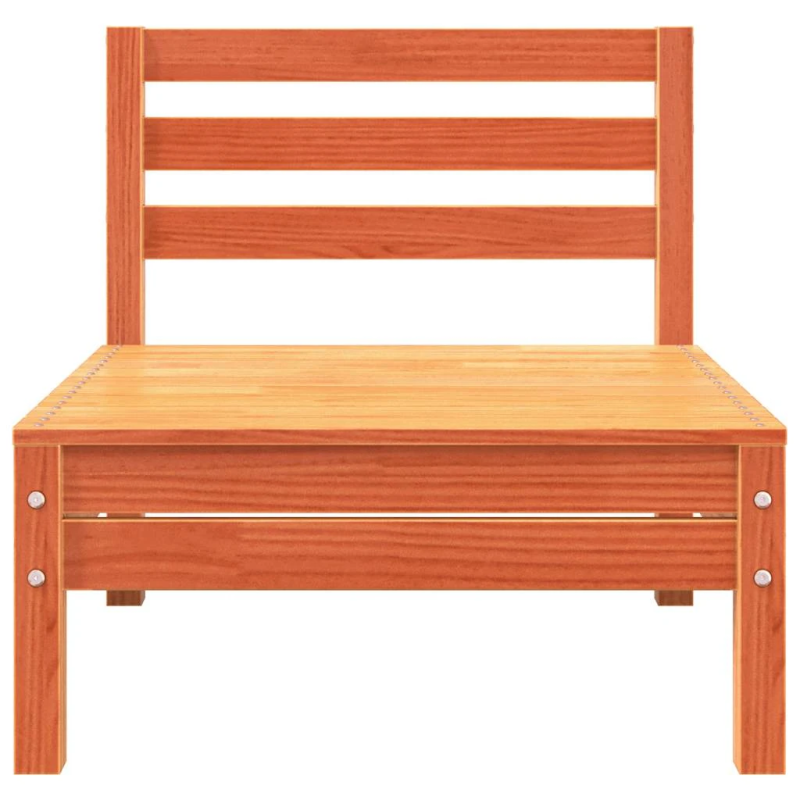 vidaXL trīsvietīgs dārza dīvāns, vaska brūnas, priedes masīvkoks