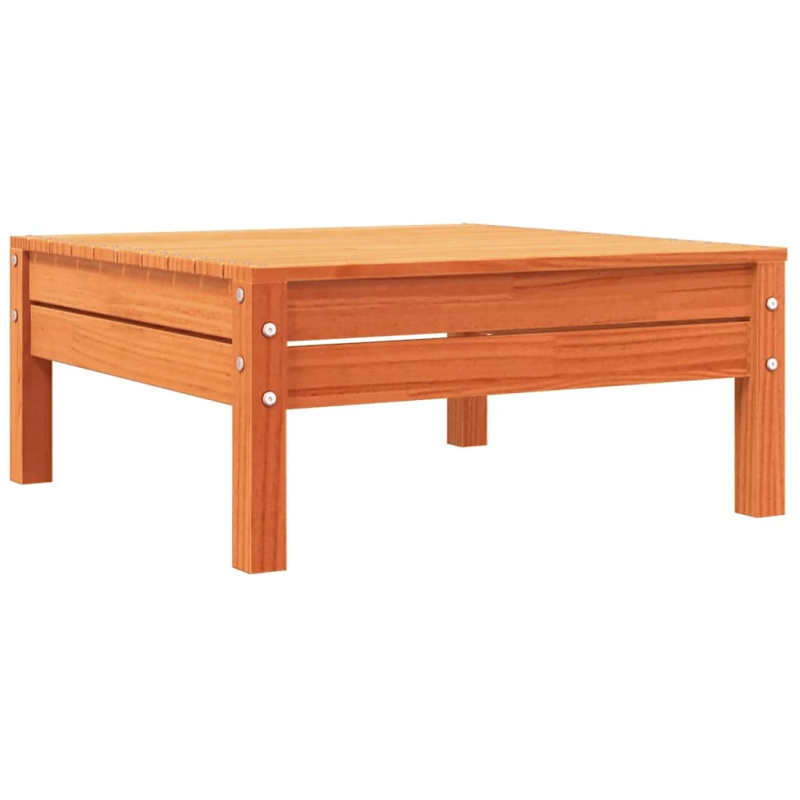 vidaXL trīsvietīgs dārza dīvāns, vaska brūnas, priedes masīvkoks