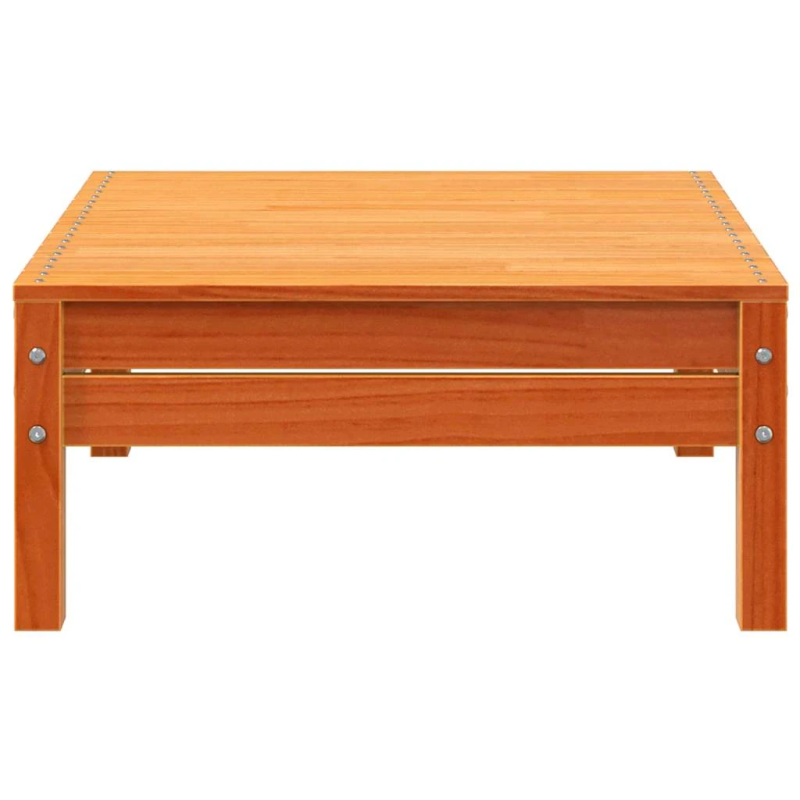 vidaXL trīsvietīgs dārza dīvāns, vaska brūnas, priedes masīvkoks