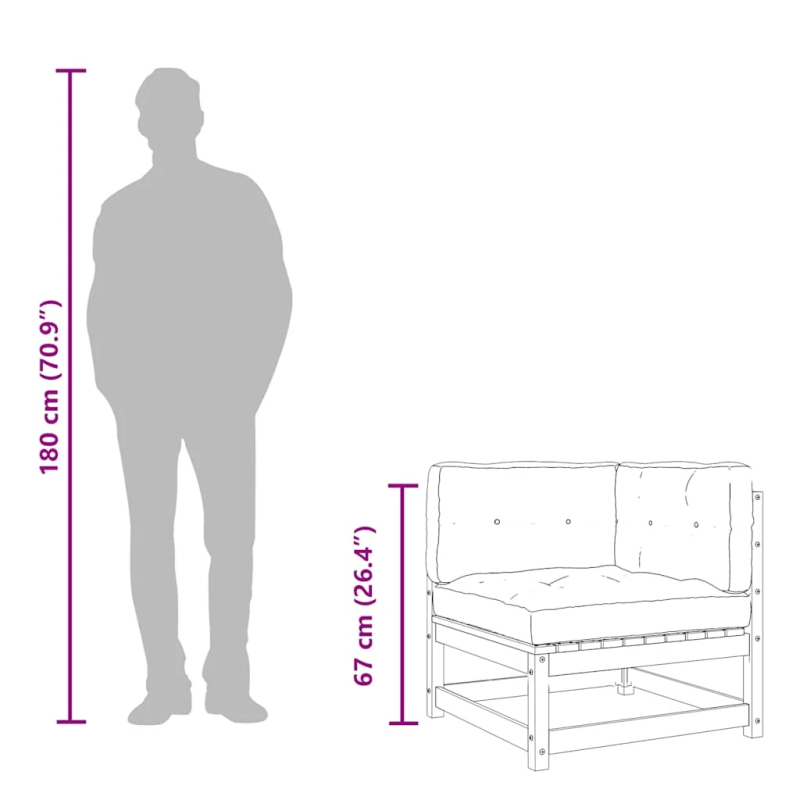 vidaXL dārza stūra dīvāns ar matračiem, impregnēts priedes koks