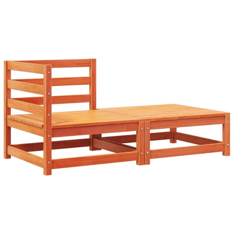 vidaXL dārza stūra dīvāns ar kājsoliņu un matračiem