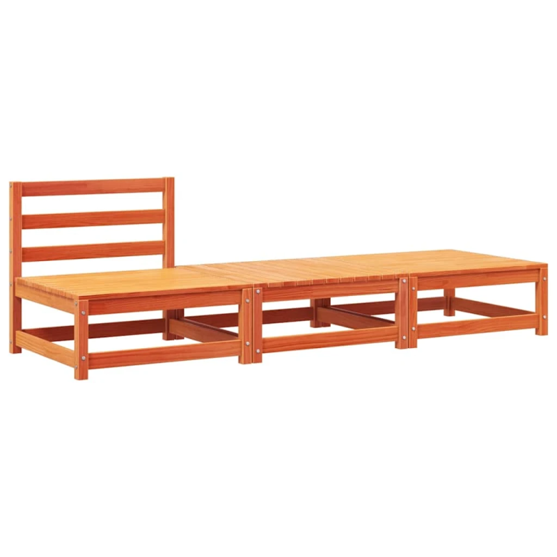 vidaXL dārza dīvāns ar kājsoliņu un matračiem