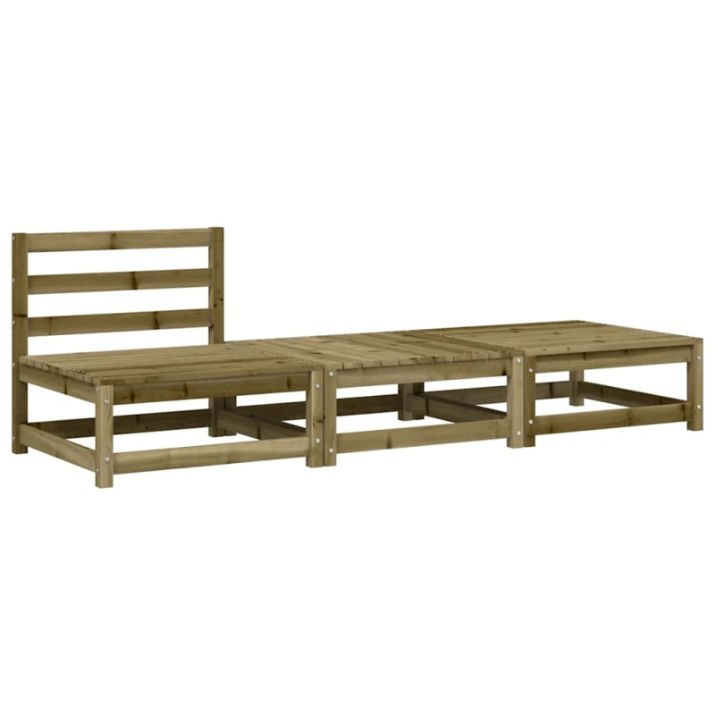 vidaXL dārza dīvāns ar kājsoliņu un matračiem