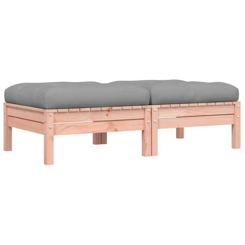 vidaXL dārza soliņi ar matračiem, 2 gab., Duglasa egles masīvkoks