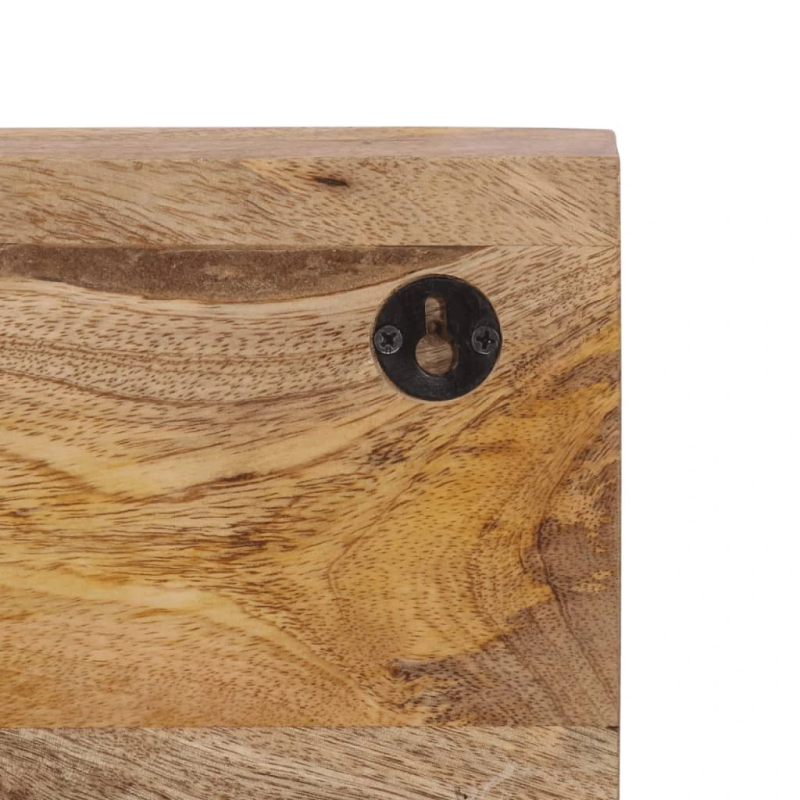 vidaXL sienas drēbju pakaramais ar 5 āķiem, mango masīvkoks