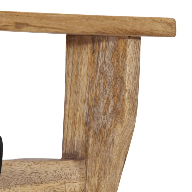 vidaXL sienas drēbju pakaramais ar 4 āķiem, mango masīvkoks