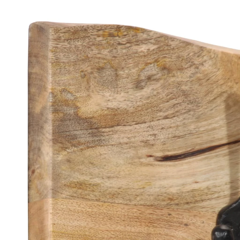 vidaXL sienas drēbju pakaramais ar 4 āķiem, mango masīvkoks