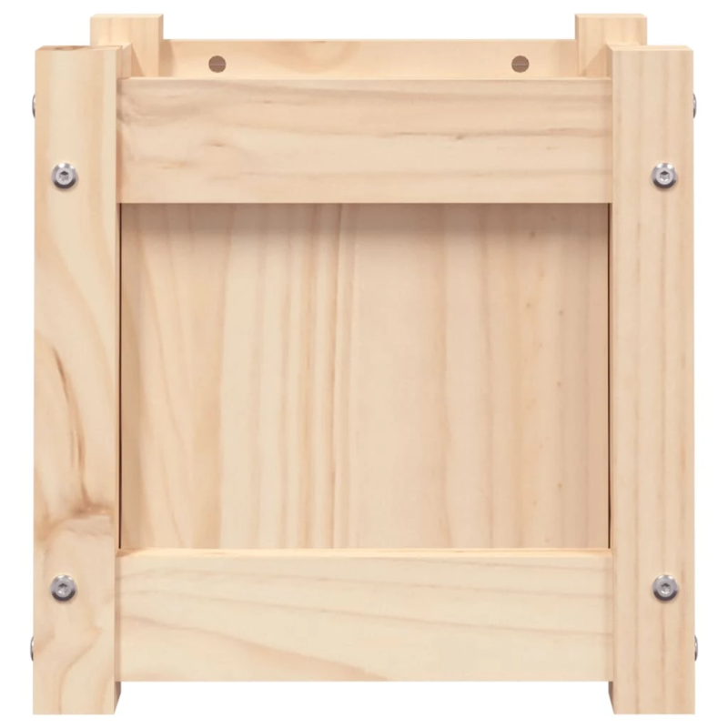 vidaXL dārza puķu kaste, 31x31x31 cm, priedes masīvkoks