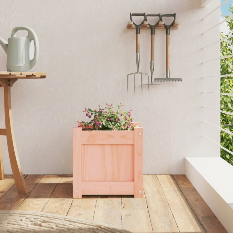 vidaXL dārza puķu kaste, 31x31x31 cm, Duglasa egles masīvkoks