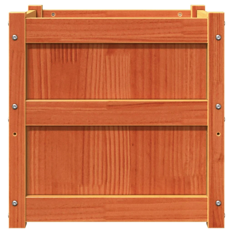 vidaXL dārza puķu kastes, 2 gab., vaska brūnas, priedes masīvkoks