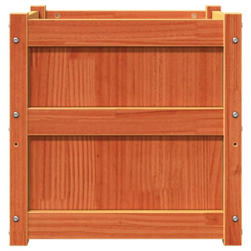 vidaXL dārza puķu kastes, 2 gab., vaska brūnas, priedes masīvkoks