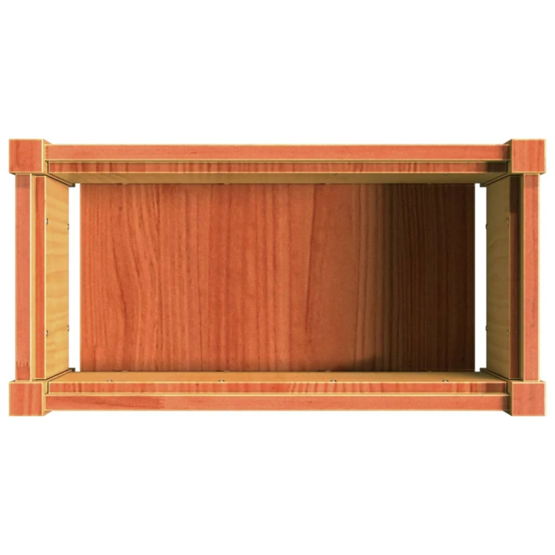 vidaXL dārza puķu kastes, 2 gab., vaska brūnas, priedes masīvkoks