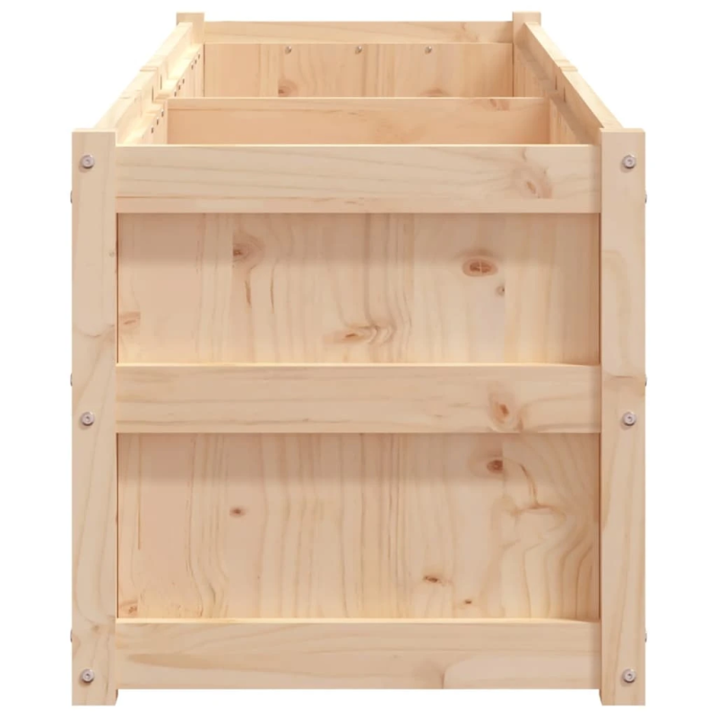 vidaXL dārza puķu kaste, 180x50x50 cm, priedes masīvkoks