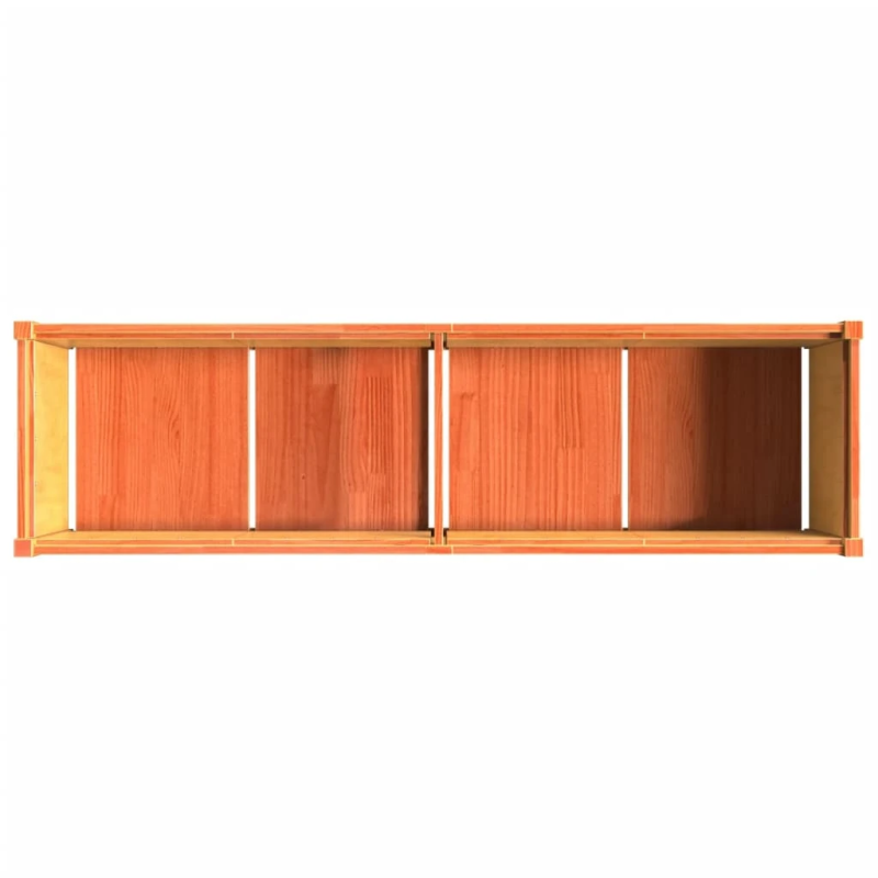 vidaXL dārza puķu kaste, vaska brūnas, 180x50x50 cm, priedes masīvkoks