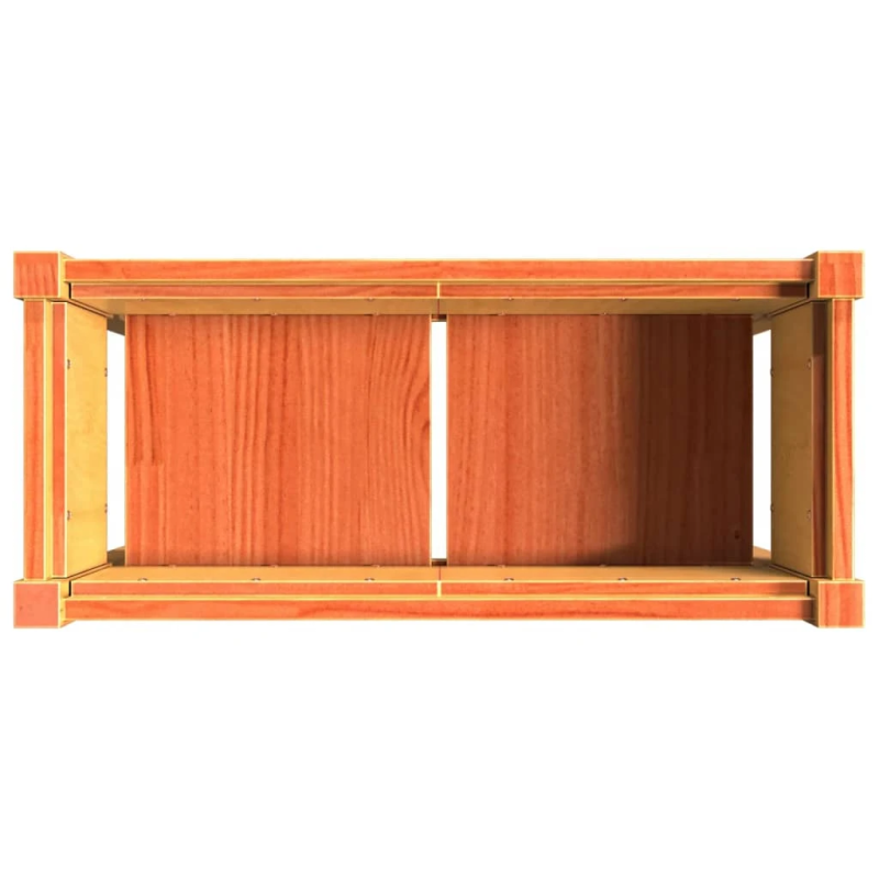 vidaXL dārza puķu kastes ar kājām, 2 gab., vaska brūnas, priedes koks