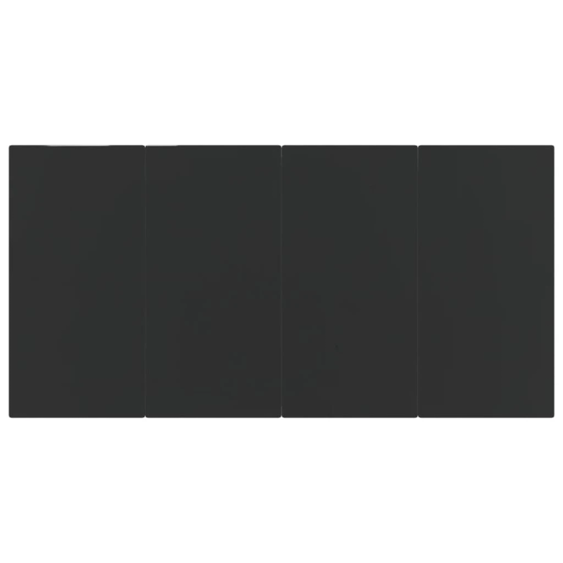 vidaXL 5-daļīgs dārza mēbeļu komplekts, melns, PE rotangpalma, tērauds