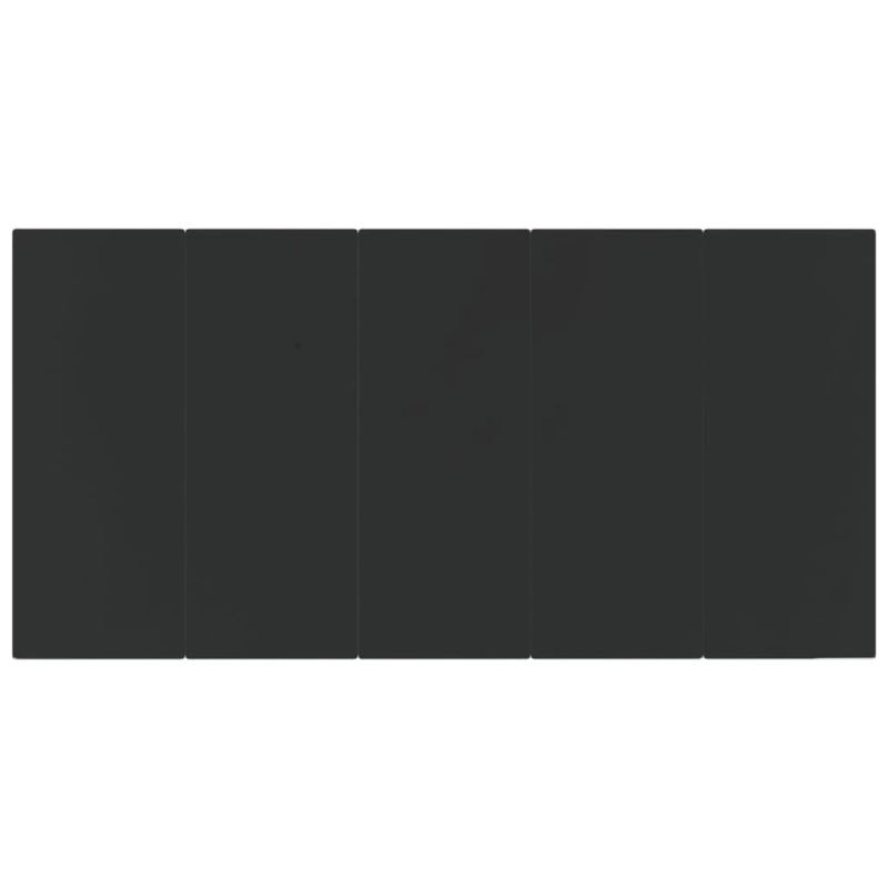 vidaXL 9-daļīgs dārza mēbeļu komplekts, melns, PE rotangpalma tērauds