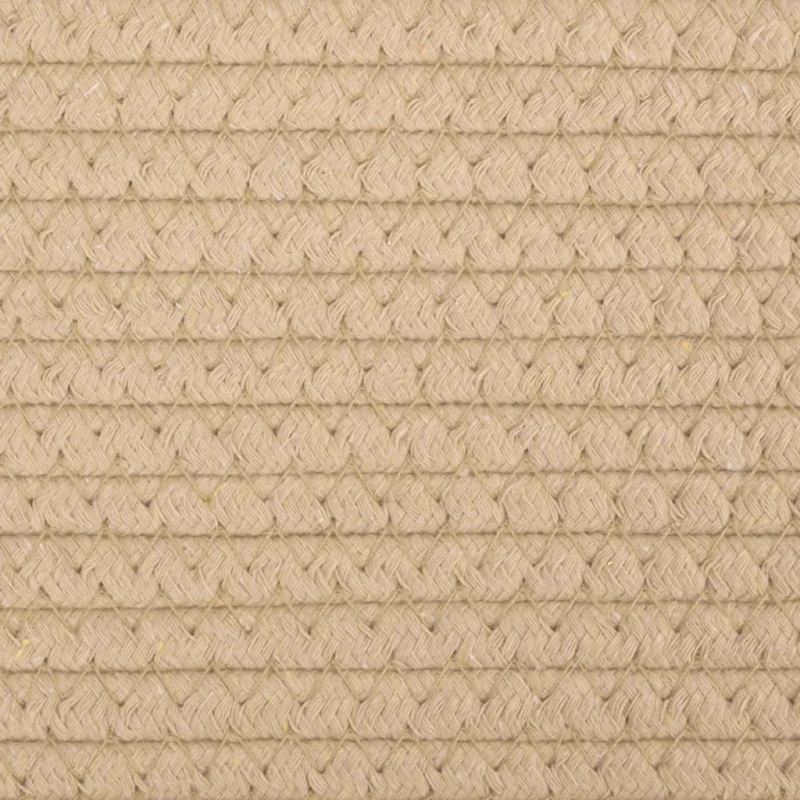 vidaXL veļas grozs, bēšs un balts, DIA55x36 cm, kokvilna