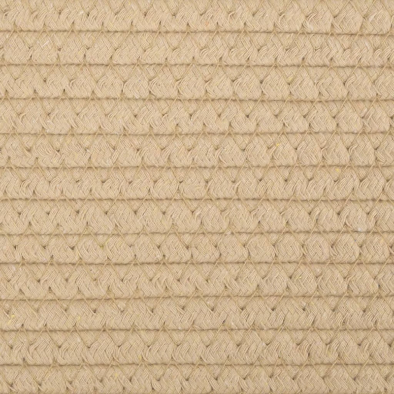 vidaXL veļas grozs, bēšs un balts, DIA60x36 cm, kokvilna