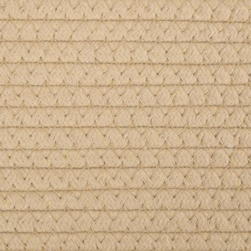 vidaXL uzglabāšanas grozs ar vāku, bēšs ar melnu, DIA37x50 cm, kokvilna