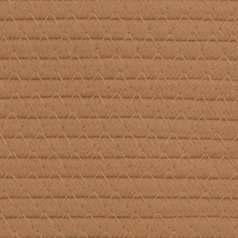 vidaXL uzglabāšanas grozs, brūns ar baltu, DIA49x65 cm, kokvilna