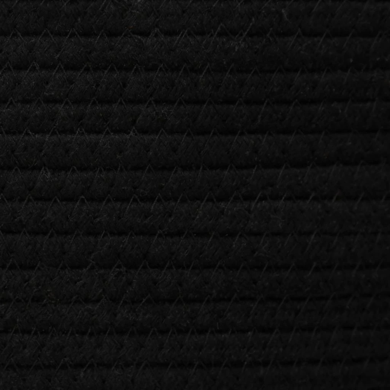 vidaXL uzglabāšanas grozs, melns ar baltu, DIA49x65 cm, kokvilna