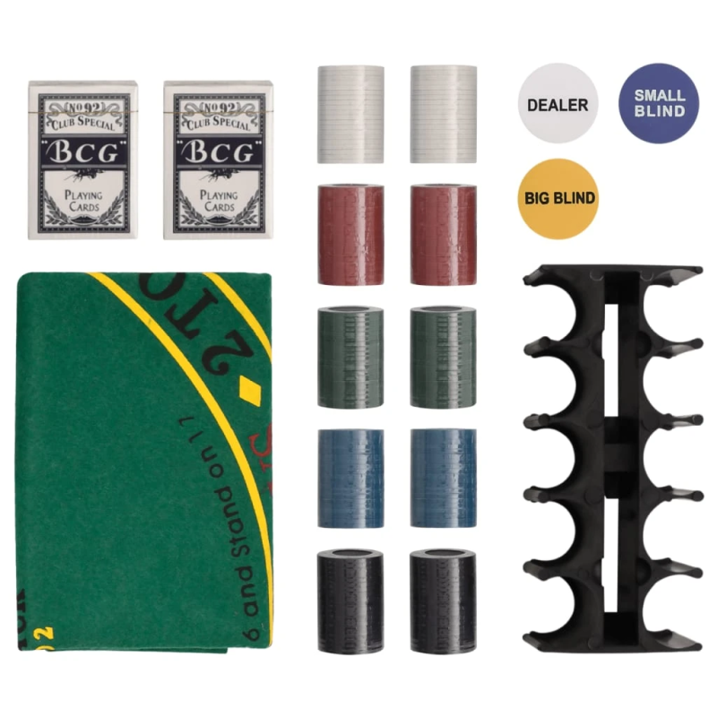 vidaXL pokera žetonu komplekts, 200 gab., 4 g