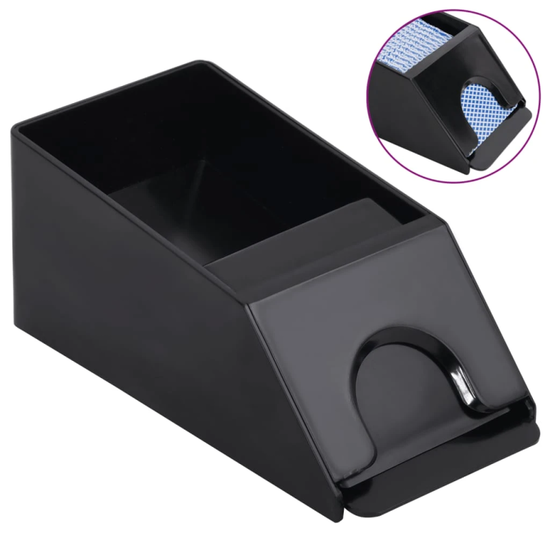 vidaXL kāršu turētājs, melns, 2 kavām