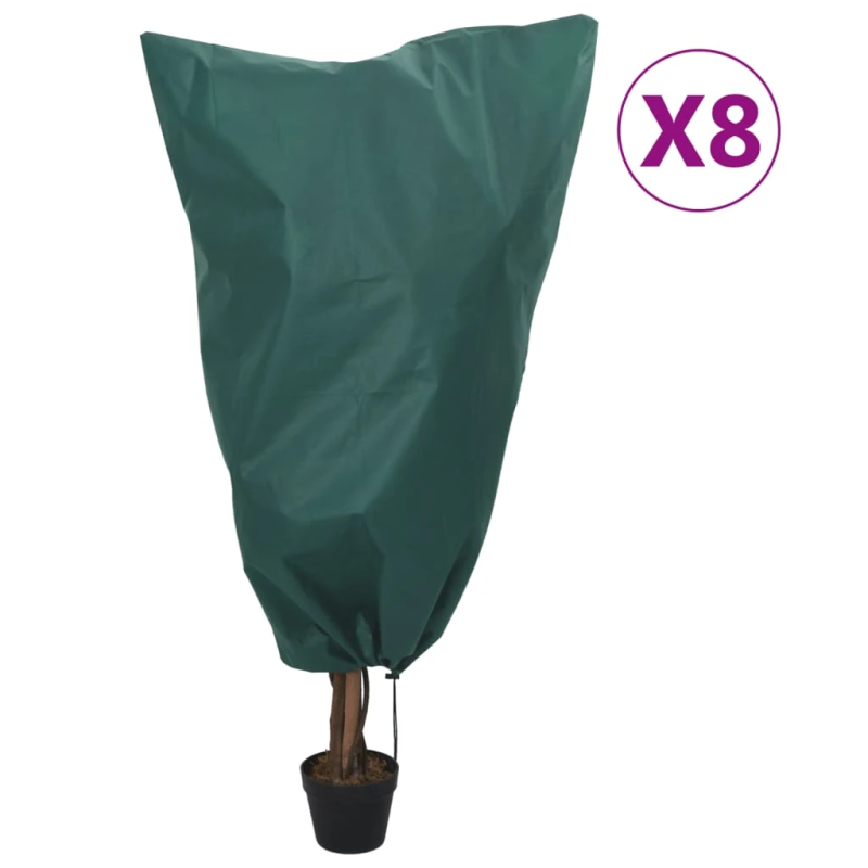 vidaXL augu pārsegi ar aukliņu, 8 gab., 70 g-m², 0,8x1,2 m