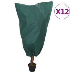 vidaXL augu pārsegi ar aukliņu, 12 gab., 70 g-m², 0,8x1,2 m