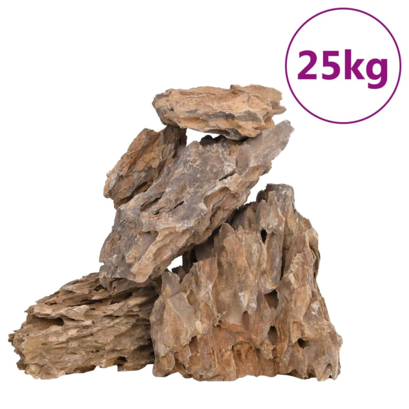 vidaXL pūķu akmeņi, 25 kg, krāsains, 10-30 cm