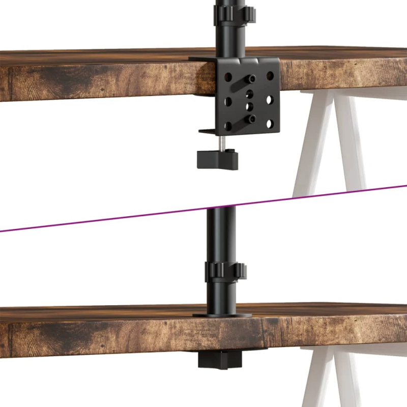 vidaXL monitora statīvs, melns, tērauds, VESA, 75-100 mm