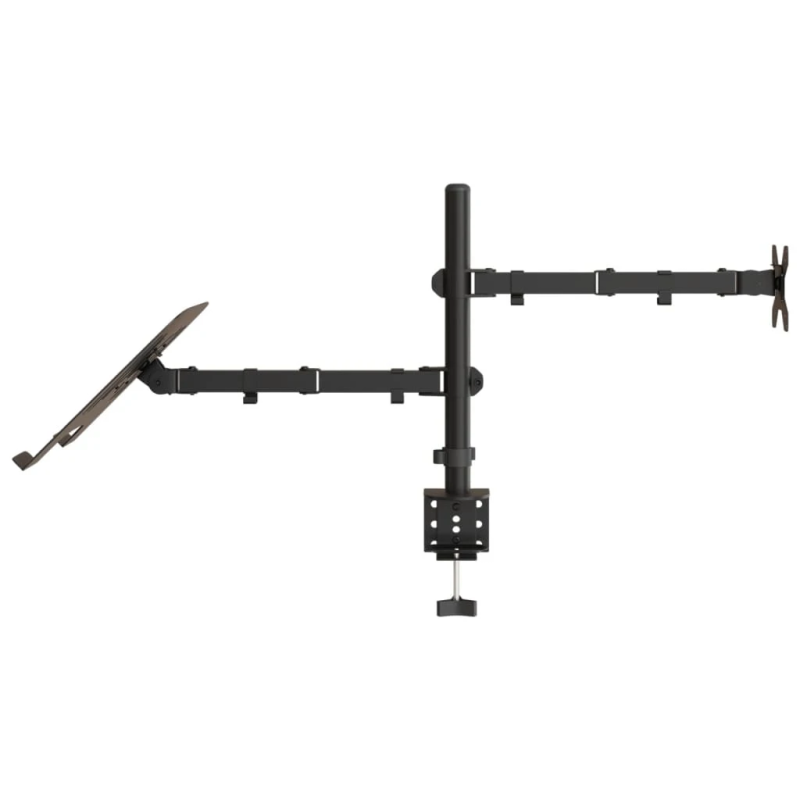 vidaXL monitora statīvs, melns, tērauds, VESA, 75-100 mm