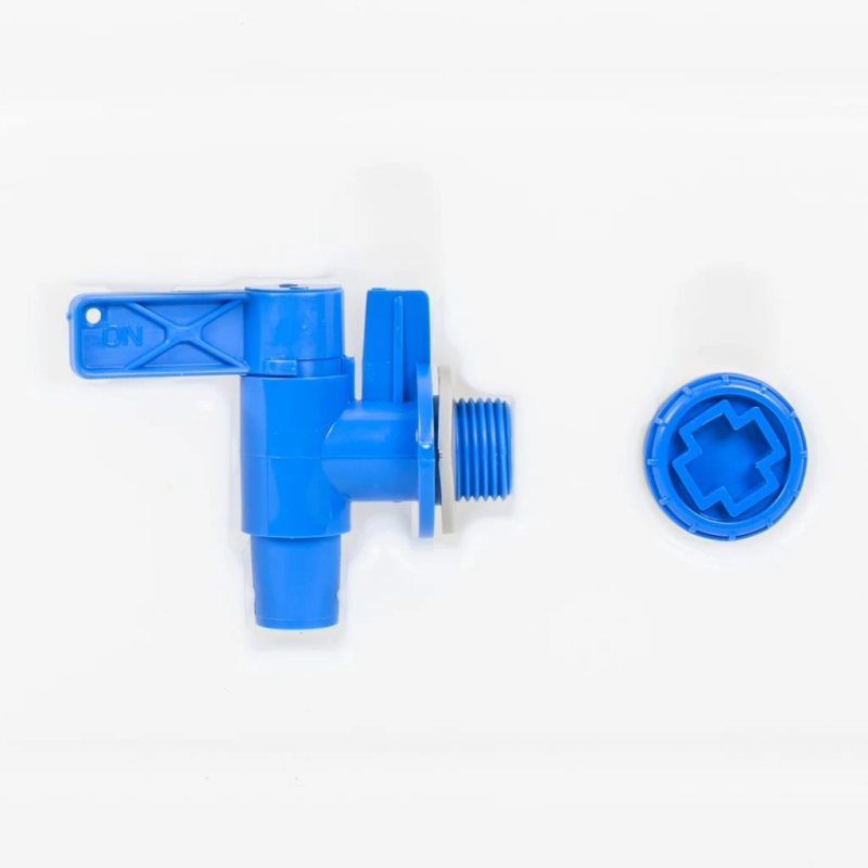 vidaXL ūdens tvertne ar krānu, caurspīdīga, 10 L, plastmasa