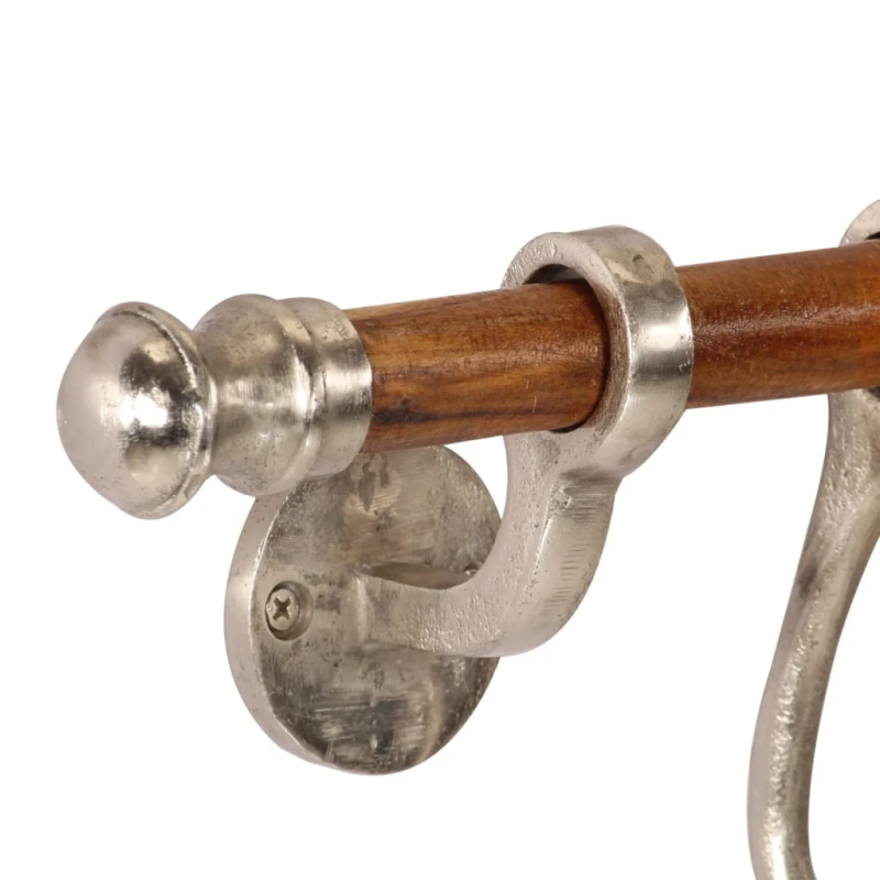 vidaXL sienas mēteļu pakaramais, 75 x 15 cm, alumīnijs