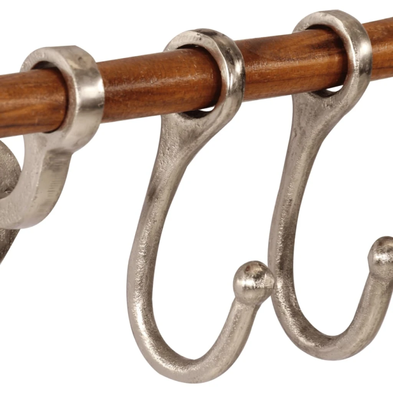 vidaXL sienas mēteļu pakaramais, 75 x 15 cm, alumīnijs