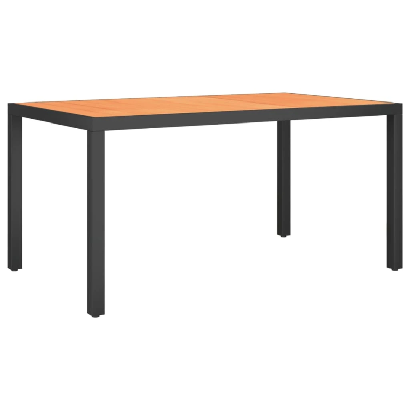 vidaXL 7-daļīgs dārza mēbeļu komplekts, melns, brūns, alumīnijs