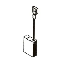 Šepetėlis Haushalt, 6.3 mm x 16 mm x 22 mm, 2 vnt.