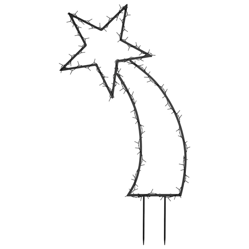 vidaXL Ziemassvētku gaismas dekors, zvaigzne, 115 LED, 89 cm