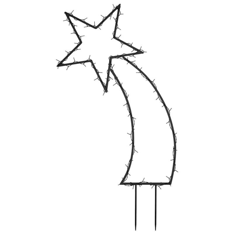vidaXL Ziemassvētku gaismas dekors, zvaigzne, 80 LED, 62 cm