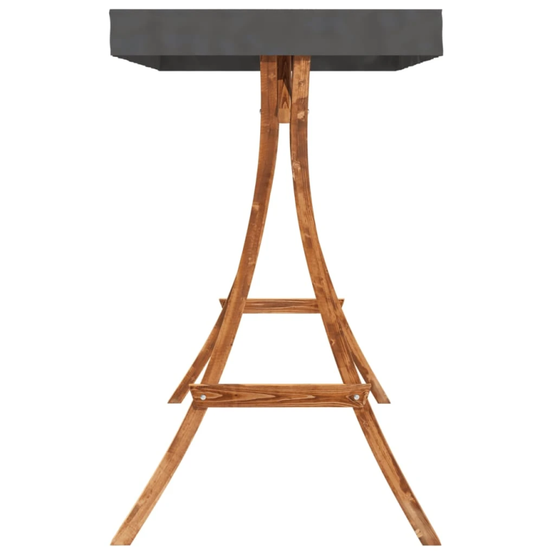 vidaXL šūpuļgulta ar nojumi, egles masīvkoks ar tīkkoka apdari