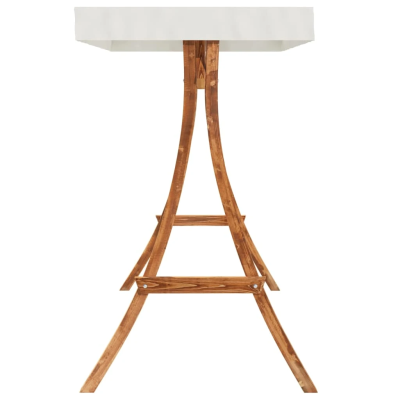 vidaXL šūpuļsols ar nojumi, egles masīvkoks ar tīkkoka apdari