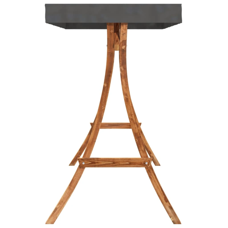 vidaXL šūpuļsols ar nojumi, egles masīvkoks ar tīkkoka apdari