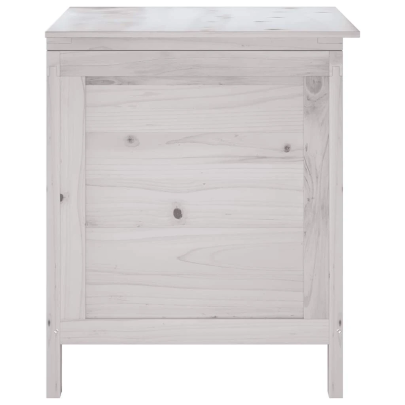 vidaXL dārza uzglabāšanas kaste, balta, 50x49x56,5 cm, egles koks